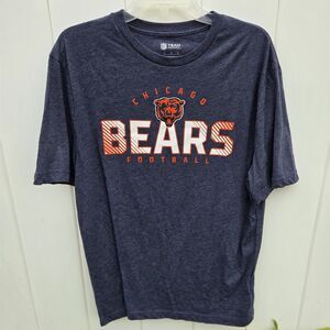 NFL Team Apparel Chicago Bears Football Tshirt Tee Shirt Blue Size L